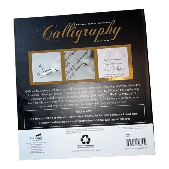 SPICEBOX Adult Art Craft & Hobby Kits Art Studio Calligraphy With 5 Class - Picture 2 of 7